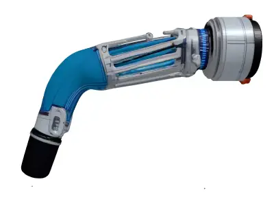 Cybernetic Forearm with Coolant Tubes 3D model