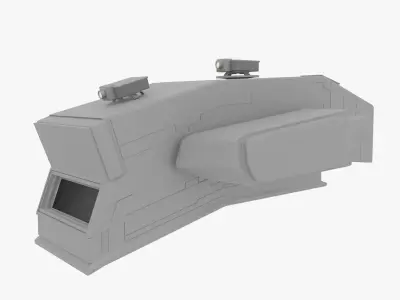 Sci-fi Spaceship 3D model buy