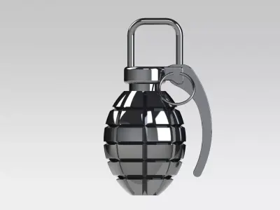 Grenade metal Free 3D model