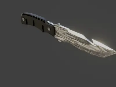 survival knife cs go Low-poly 3D model