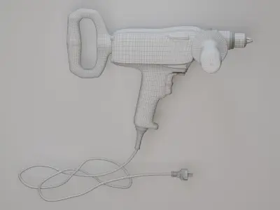 RIDGID 9 Amp Corded 12 in Spade Handle Mud Mixer Low-poly 3D model