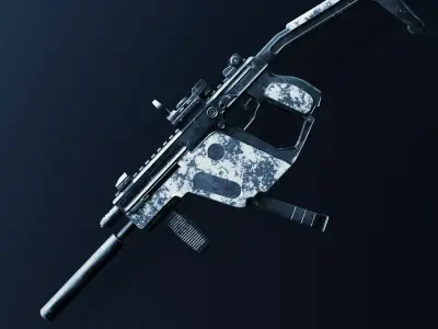 Kriss Vector Gun Low-poly 3D model