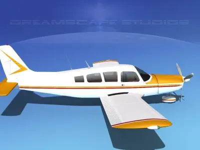 Piper Cherokee Six 260 V04 3D model