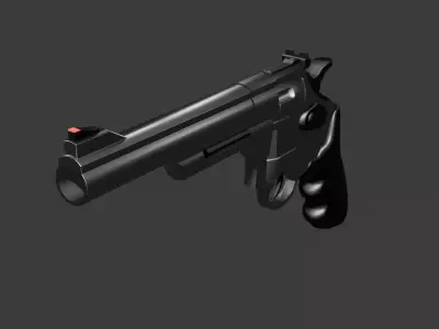 Revolver Low-poly 3D model purchase