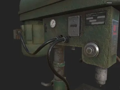Drill Press Low-poly 3D model purchase