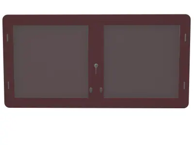 Wall Mount Empty Industrial Large Cabinet Low-poly 3D model