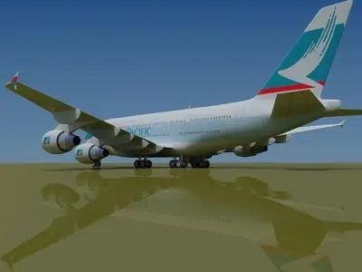 Cathay Pacific Textured Jet 3D model