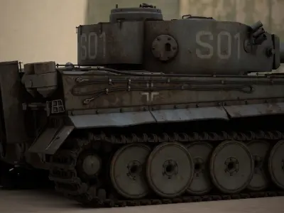 Panzerkampfwagen   Tiger  Low-poly 3D model