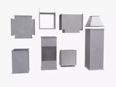 Ventilation Low-poly 3D model