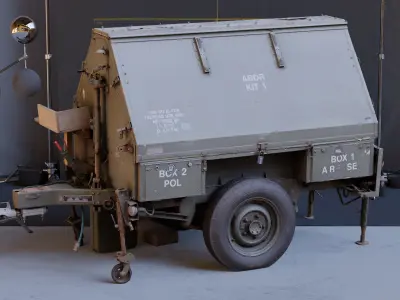 Photogrammetry Model of Military Comms Vehicle Low-poly 3D model
