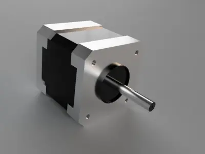 Stepper motor NEMA17 Free low-poly 3D model