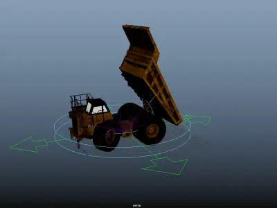 Tipper Truck 3D Rigged Model   Free low-poly 3D model