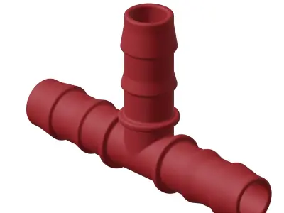 Plastic Irrigation Pipe Tee Joint Toy 3D model