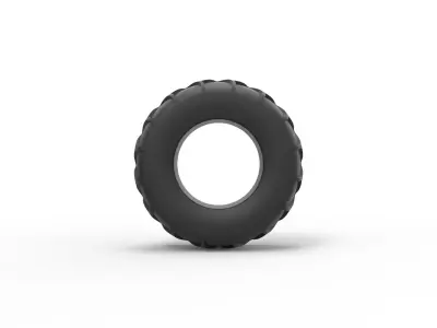 Tire for sand and snow 2 Scale 1 to 25 3D print model