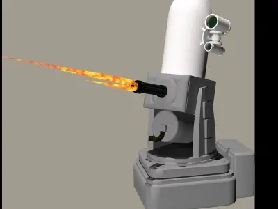 Phalanx CIWS    Close in weapon system 3D model