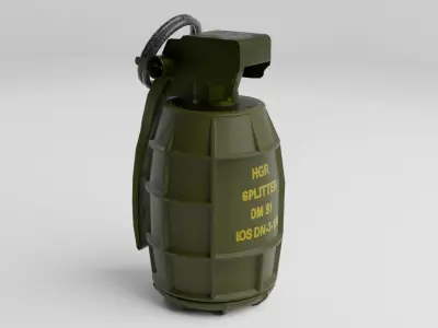 Grenade DM 51 Low-poly 3D model