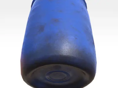 Plastic Barrel - Type C Low-poly 3D model