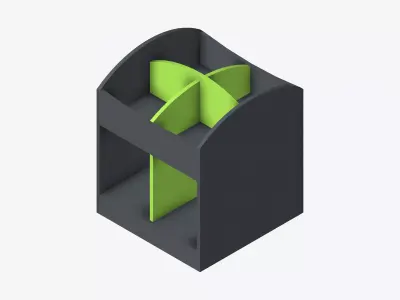Book Box - Library - Integral - Single Low-poly 3D model