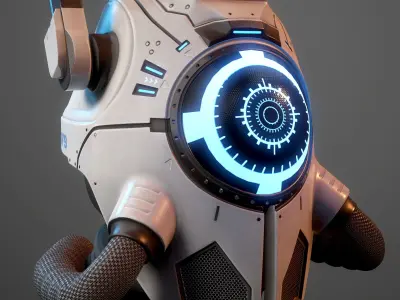 Sci fi alien futuristic helmet da1 3D model