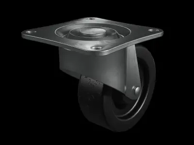 Caster Wheel Low-poly 3D model by Adhitama