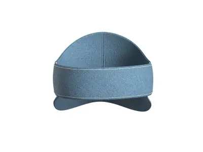 Denim Sun Cap 3D model