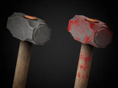 10 Survival Horror Models - Melee Pack - Lowpoly Low-poly 3D model