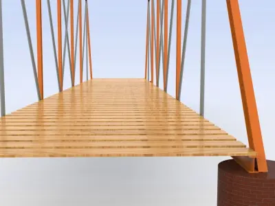 Truss Bridge 3D model