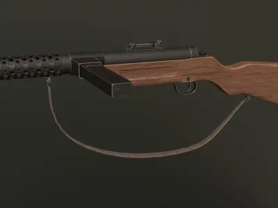  Mp28 Low poly model Low-poly 3D model
