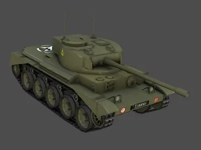 Comet tank Low-poly 3D model