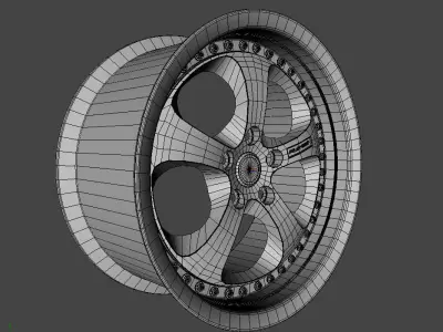 WHEEL BASED on GOLD RE AMEMIYA 3D model