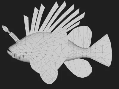 Lionfish Low-poly 3D model purchase