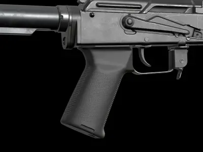 AK - Pistol Grip - Magpul Low-poly 3D model
