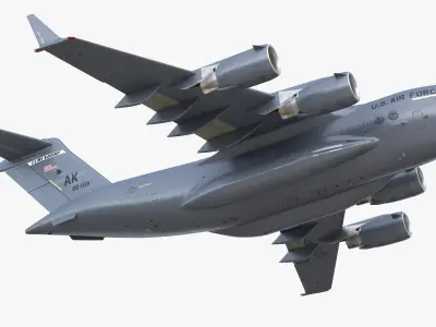 Boeing C17 Globemaster III Transport Aircraft Flight 3D model