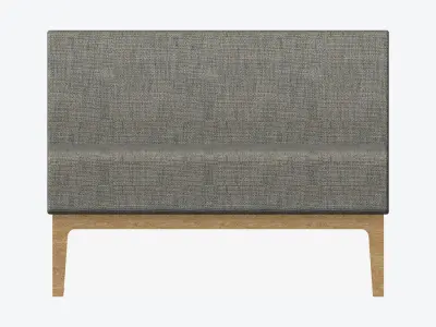 Furniture - Sofa - Contemporary - Oak - Chair Low-poly 3D model
