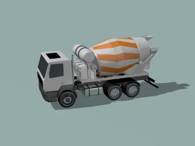 Truck mixer MAZ 3D model