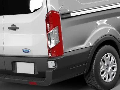 Ford Transit Short Low Van 2014 3D model