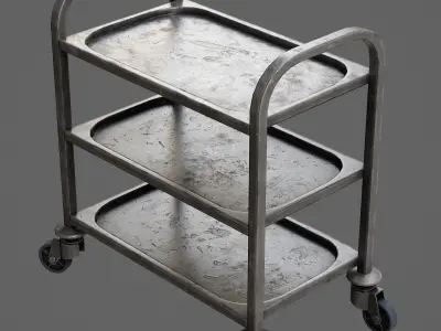 Industrial Tray Game Ready Model Low-poly 3D model