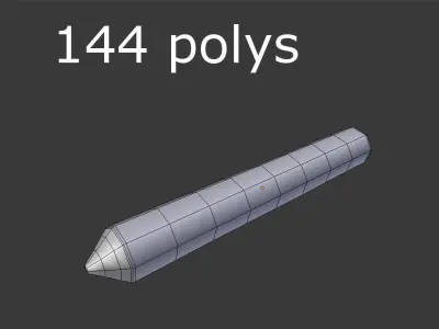low poly wood log 2 Low-poly 3D model