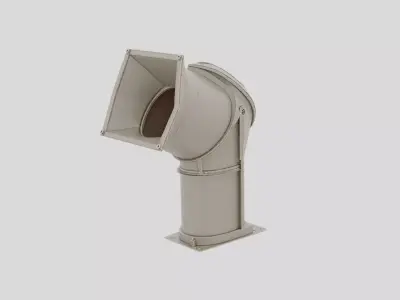 Industrial Factory Bulk Material Chute for 3D print 3D model