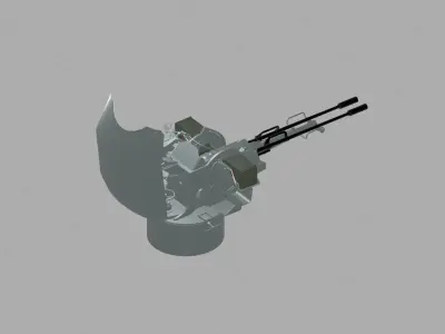Russian ZSU-23 Weapon 23 mm Gun 3D model