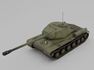 IS-2 Revenge Heavy tank Low-poly 3D model