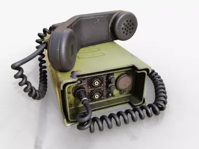 Military Radio R35F Low-poly 3D model