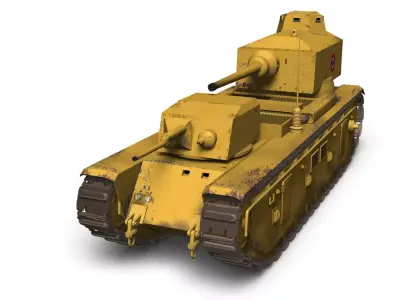 French super heavy tank FCM F1 3D model