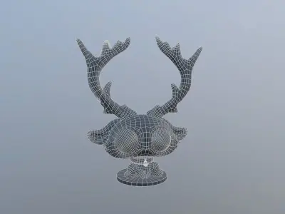 Cute fawn Low-poly 3D model