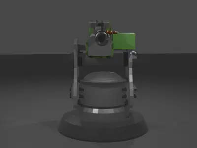 Machine Gun Turret Low-poly 3D model
