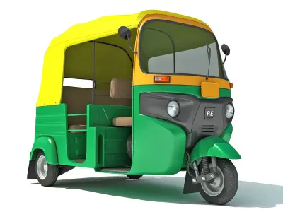 Auto Rickshaw Models Collection 3D Model Pack