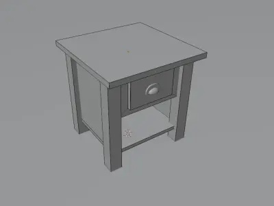 Antique End Table Low-Poly 3D-Model Low-poly 3D model