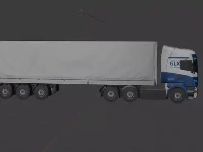transport truck Heavy  semi  Truck  European Cargo Semi Truck 06 3D Model Pack