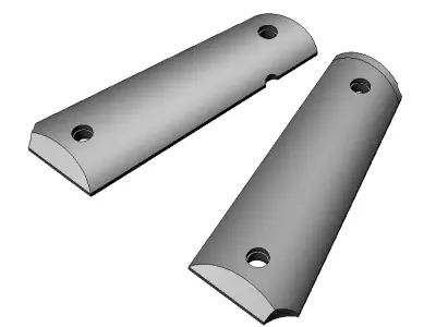 1911 plain grips 3D print model