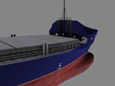 Akdeniz container ship Low-poly 3D model